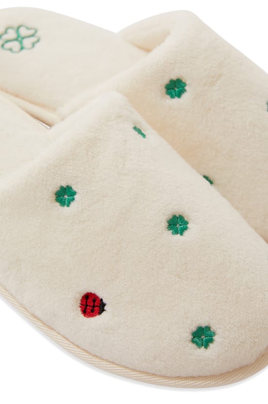 Chaussons mules &agrave; pois;${refinementColor}