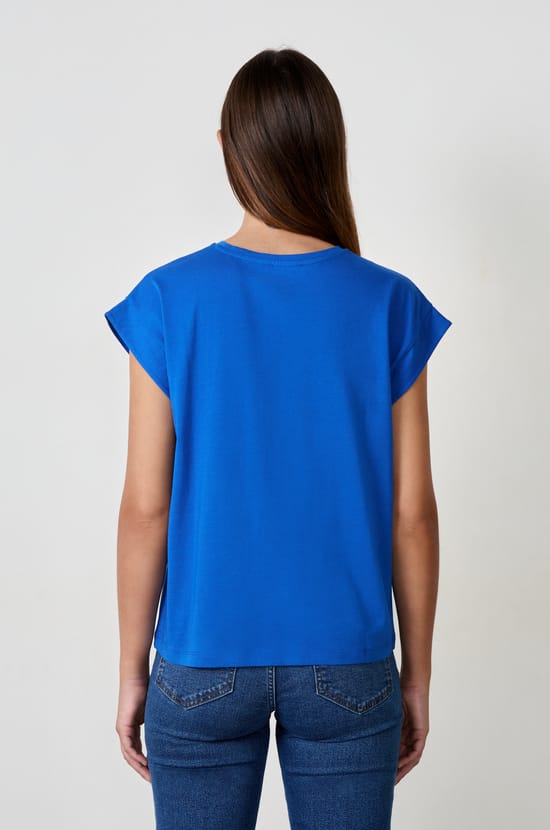 T-shirt col rond 100% coton;${refinementColor}