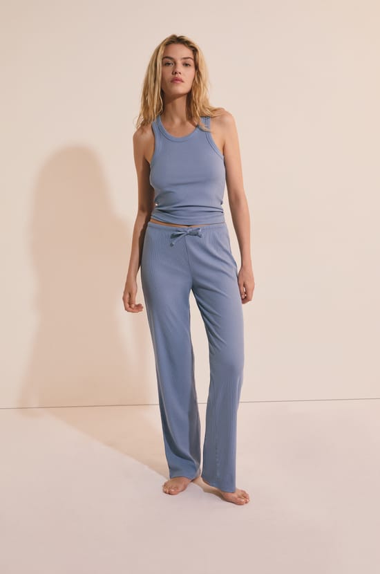 Pantalon de pyjama avec coton;${refinementColor}
