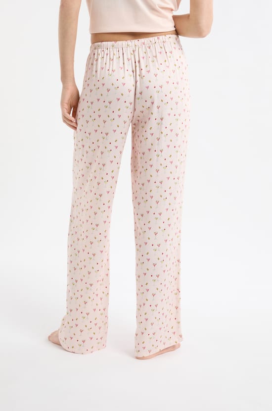 Cocktail Print Pyjama Trousers;${refinementColor}