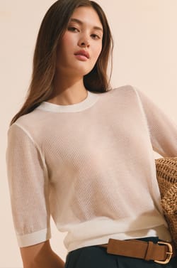 Pull manches courtes;${refinementColor}