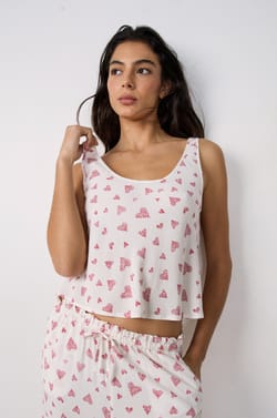 Heart Pattern Top;${refinementColor}