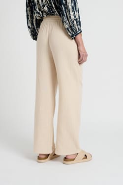 Pantalon fluide en gaze de coton;${refinementColor}