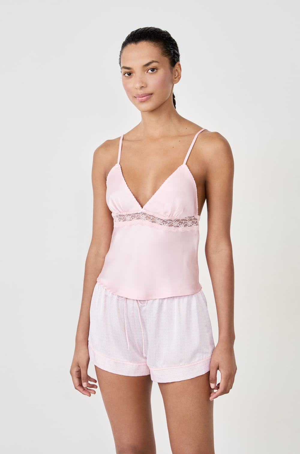 Satin Pyjama Top;${refinementColor}