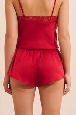 Short de pyjama avec d&eacute;tails dentelle;${refinementColor}