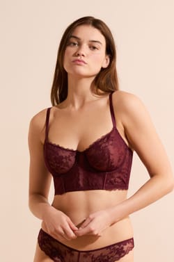 Soutien-gorge bustier avec broderie;${refinementColor}