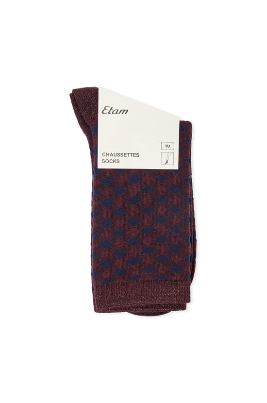 Chaussettes avec coton &agrave; motifs;${refinementColor}