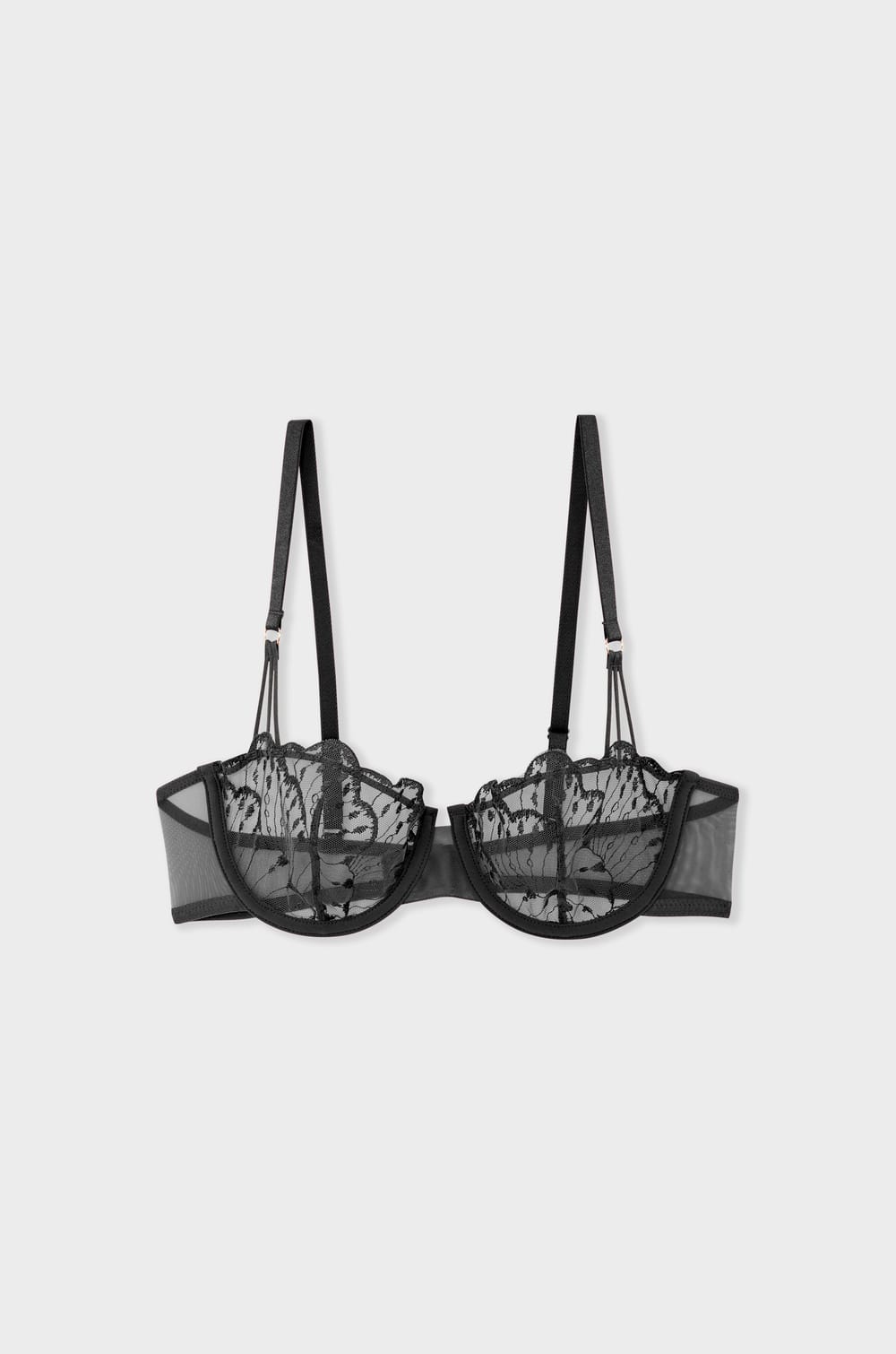 Bra No.9 - Balconette with floral embroidery;${refinementColor}