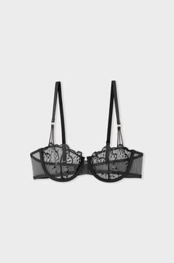 Bra No.9 - Balconette with floral embroidery;${refinementColor}