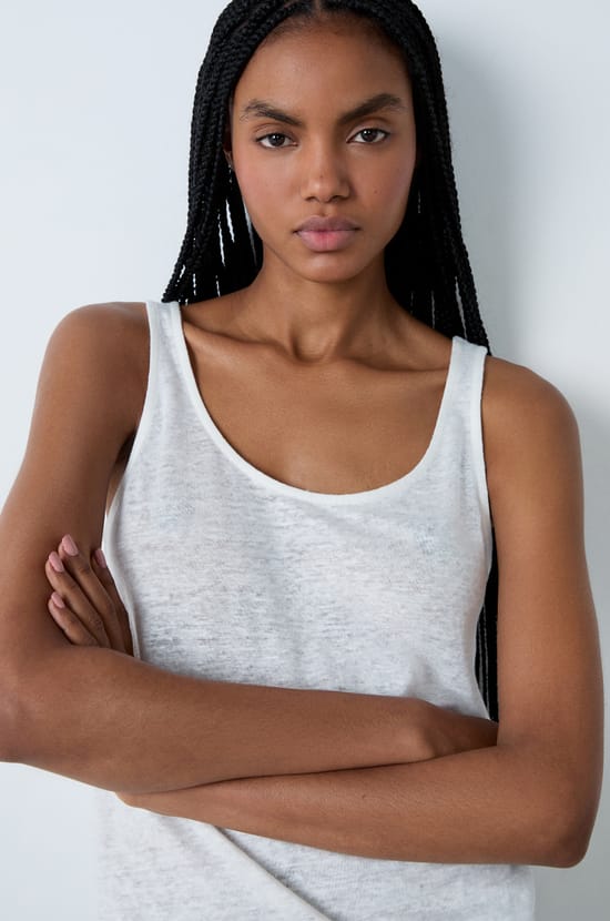 100% Linen Tank Top;${refinementColor}