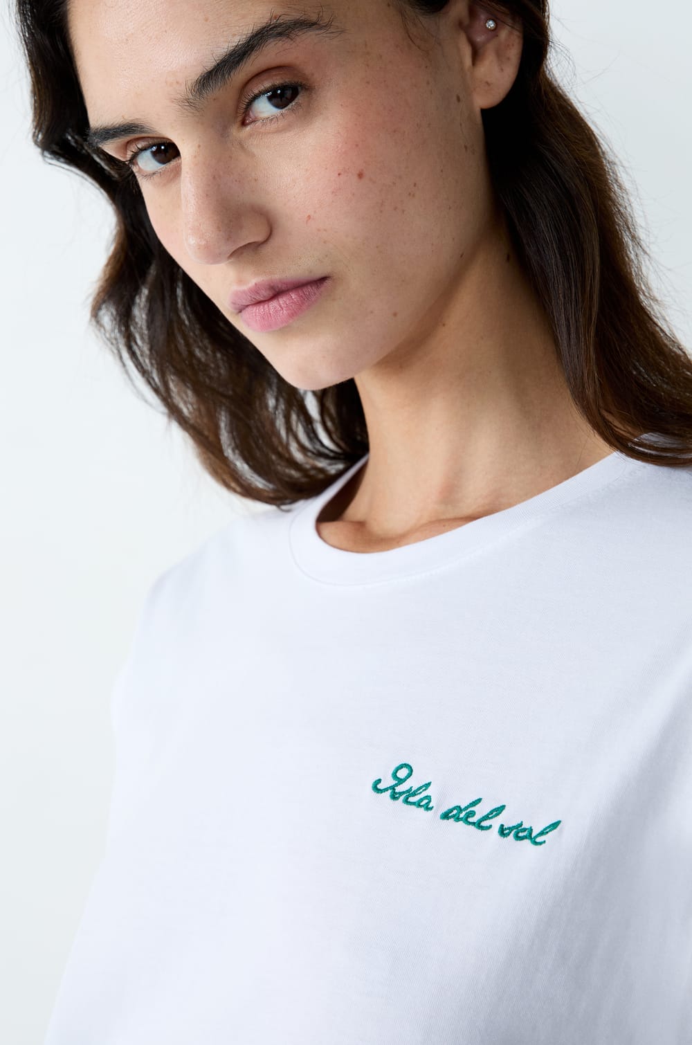 T-Shirt mit kurzen Ärmeln aus Baumwolle "Isla del sol;${refinementColor}