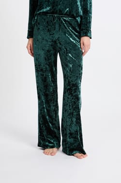 Pantalon de pyjama effet velours;${refinementColor}