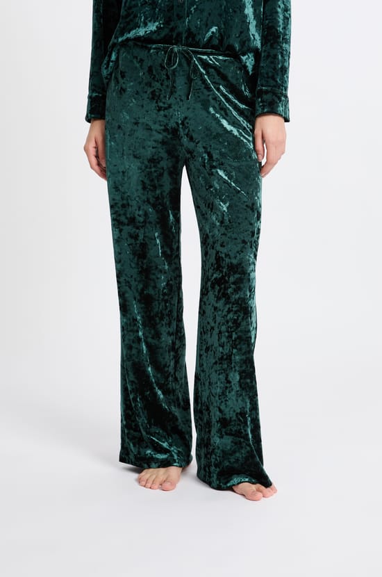 Pantalon de pyjama effet velours;${refinementColor}