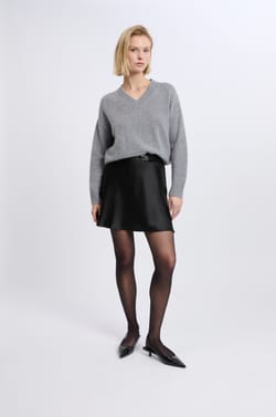 Jupe courte satin&eacute;e;${refinementColor}