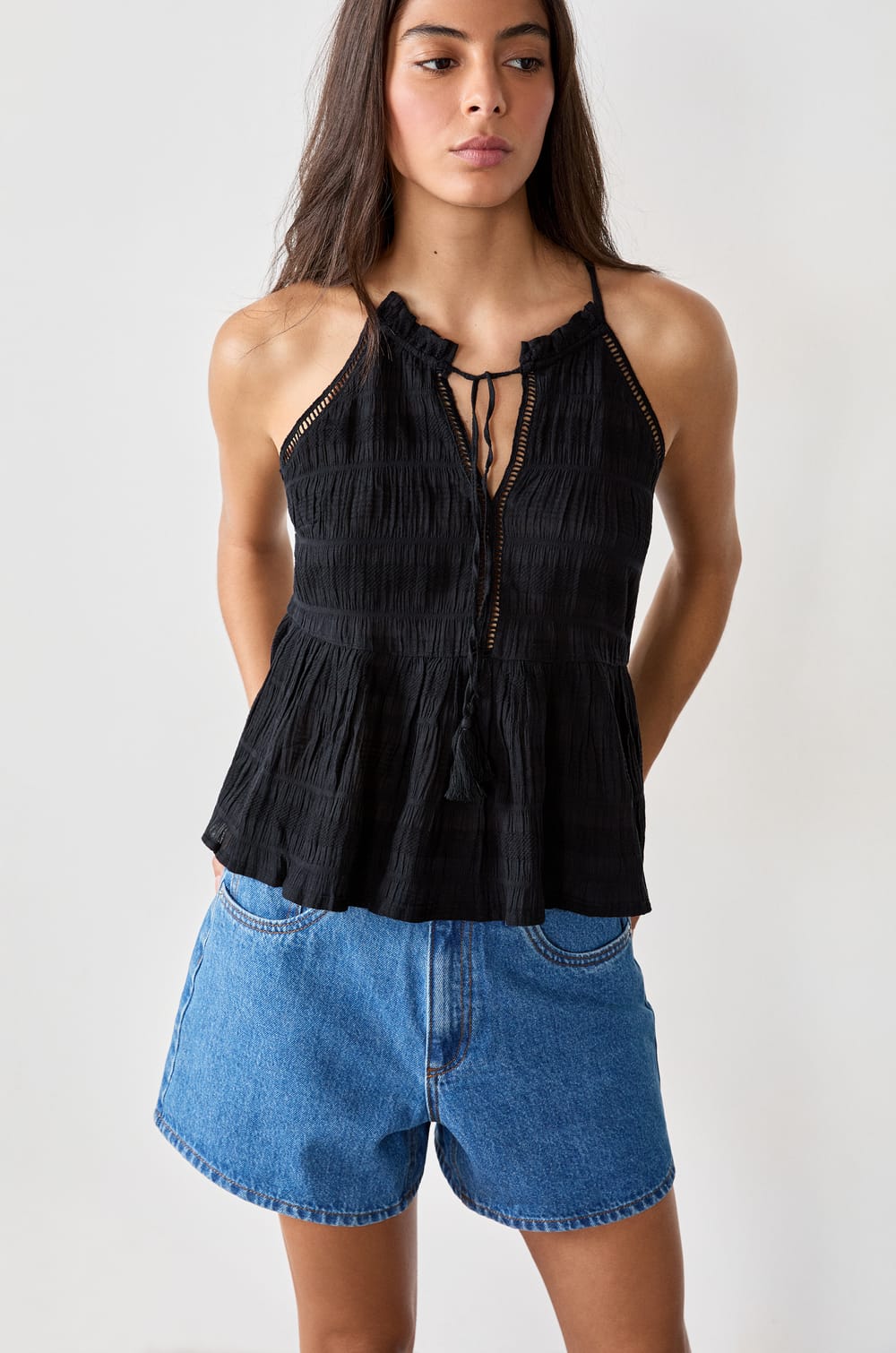 Embroidered Tank Top;${refinementColor}