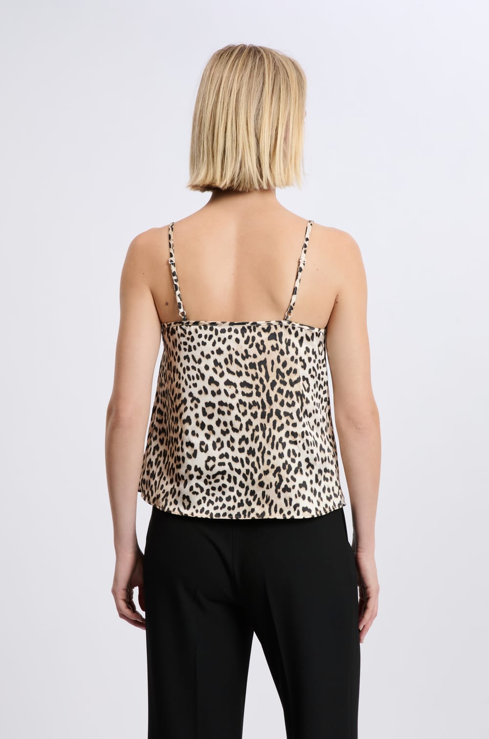 Satin Camisole with Thin Straps Leopard Print;${refinementColor}