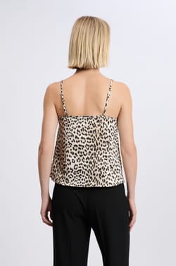 Satin Camisole with Thin Straps Leopard Print;${refinementColor}