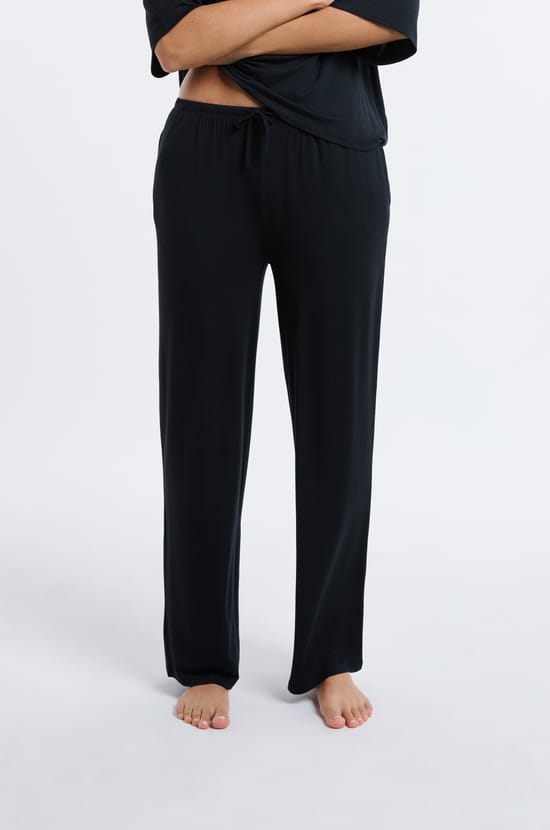 Pantalon de pyjama large en modal;${refinementColor}