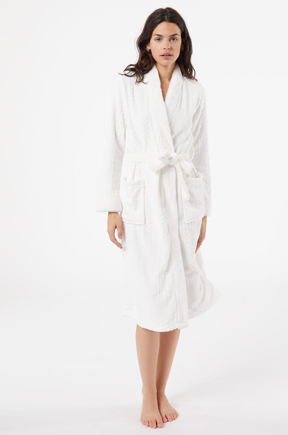 Bain Femme Robe De Chambre Polaire Femme Etam Peignoir Robe De