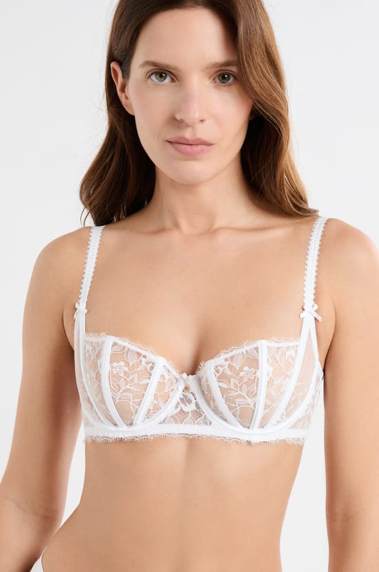 Soutien-gorge balconnet en dentelle;${refinementColor}