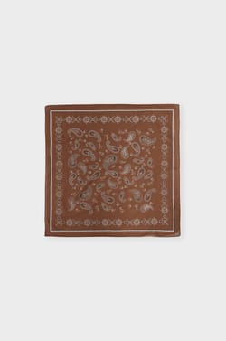 Patterned Cotton Scarf;${refinementColor}