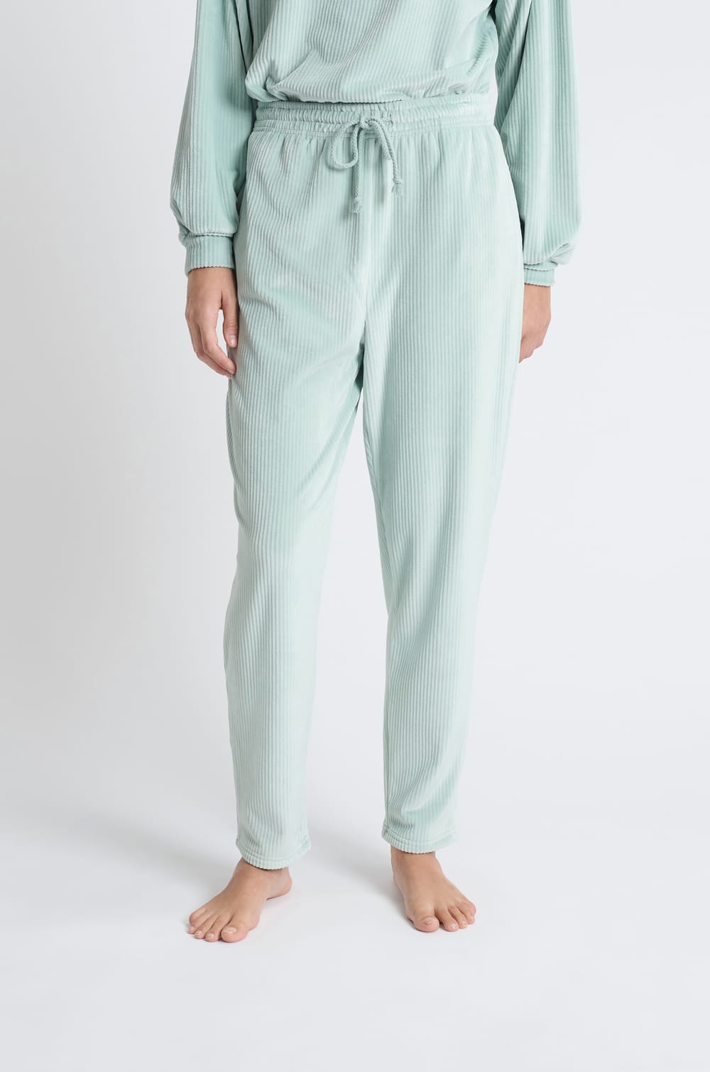 Pantalon de pyjama en velours;${refinementColor}