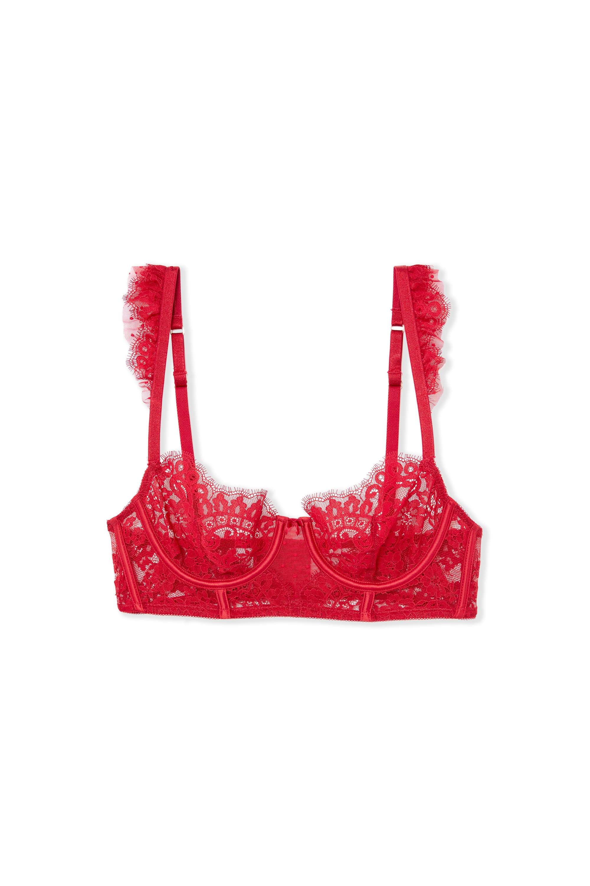き*ん様 lumignon valentine check bustier Sujetador N.9 - Balconnet bustier de encaje INFINI ROUGE - ETAM