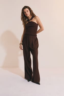 Pantal&oacute;n ancho de lino;${refinementColor}