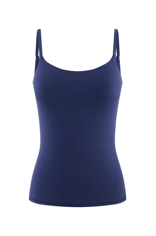 Microfiber Top With Built-In Bra;${refinementColor}