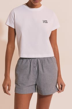 Short de pyjama &agrave; carreaux;${refinementColor}