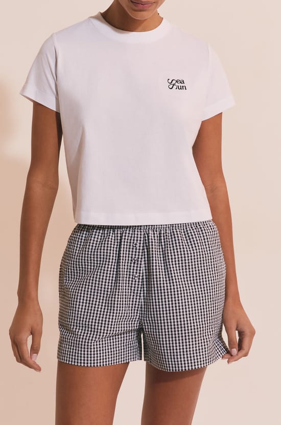 Short de pyjama &agrave; carreaux;${refinementColor}