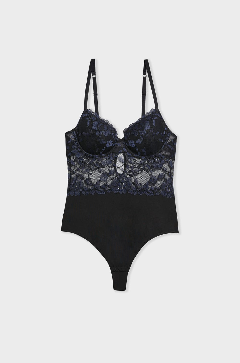 Bügel Body aus Spitze und Tüll;${refinementColor}