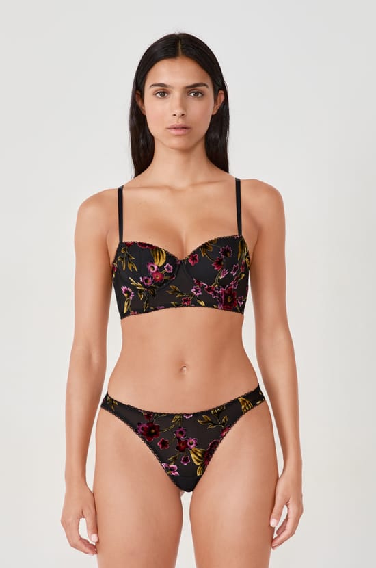 Soutien-gorge bustier à imprimés;${refinementColor}