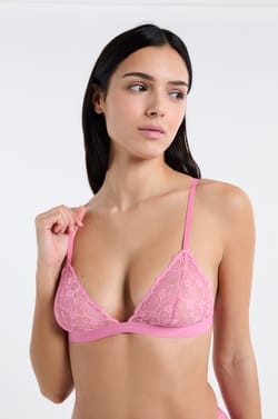 Soutien-gorge triangle en dentelle;${refinementColor}