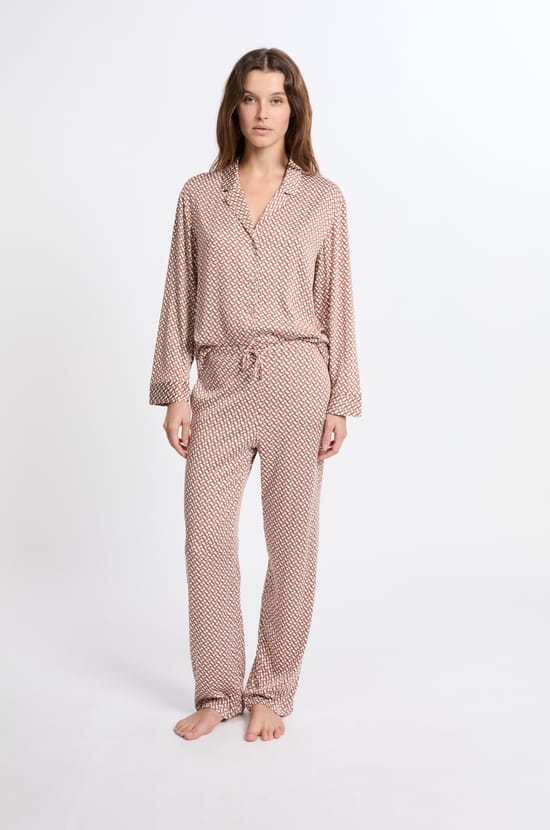 Chemise de pyjama à motifs;${refinementColor}