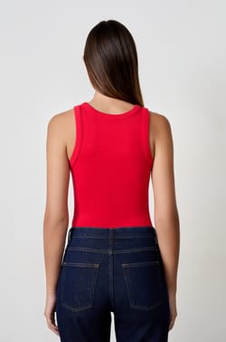 Débardeur côtelé en coton;${refinementColor}