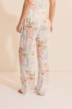Pantalon de pyjama &agrave; motif fleuri;${refinementColor}