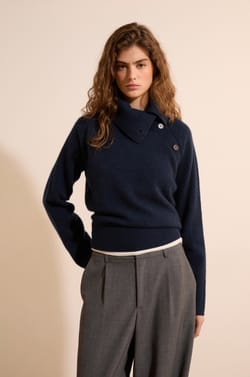 Pull col montant 100% cachemire;${refinementColor}