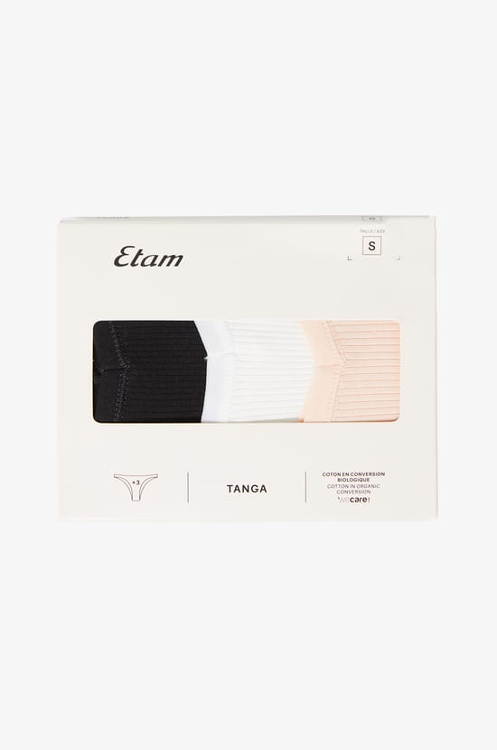 Pack of 3 Cotton Tangas;${refinementColor}