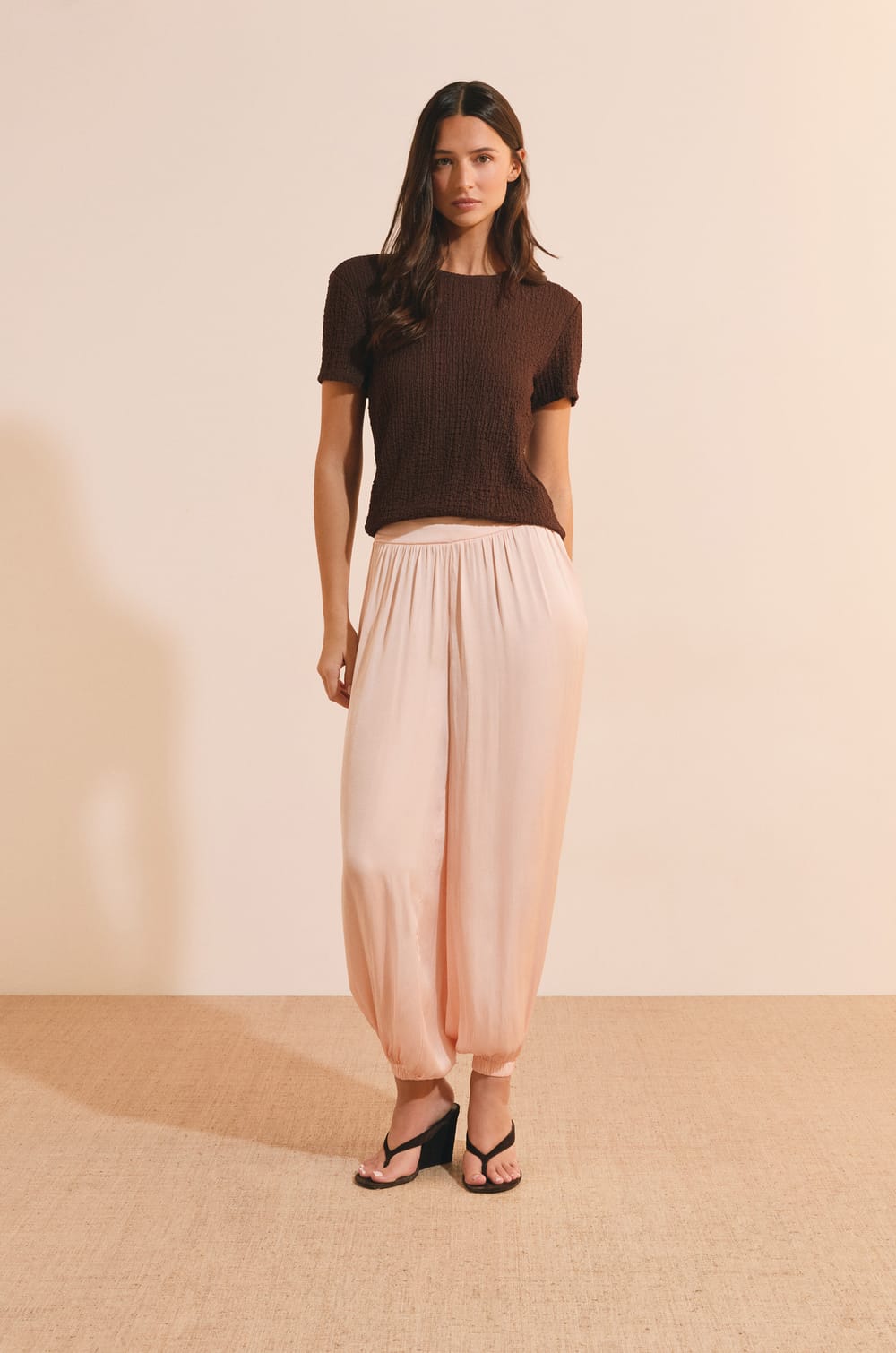 T?shirt manches courtes gaufr&eacute;;${refinementColor}