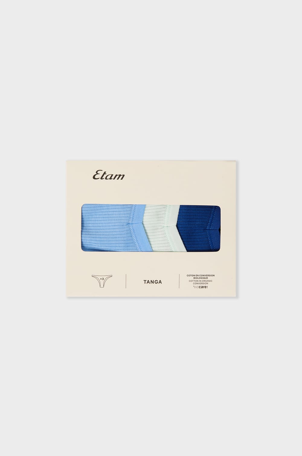 Lot de 3 tangas en coton;${refinementColor}