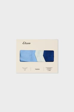 Lot de 3 tangas en coton;${refinementColor}