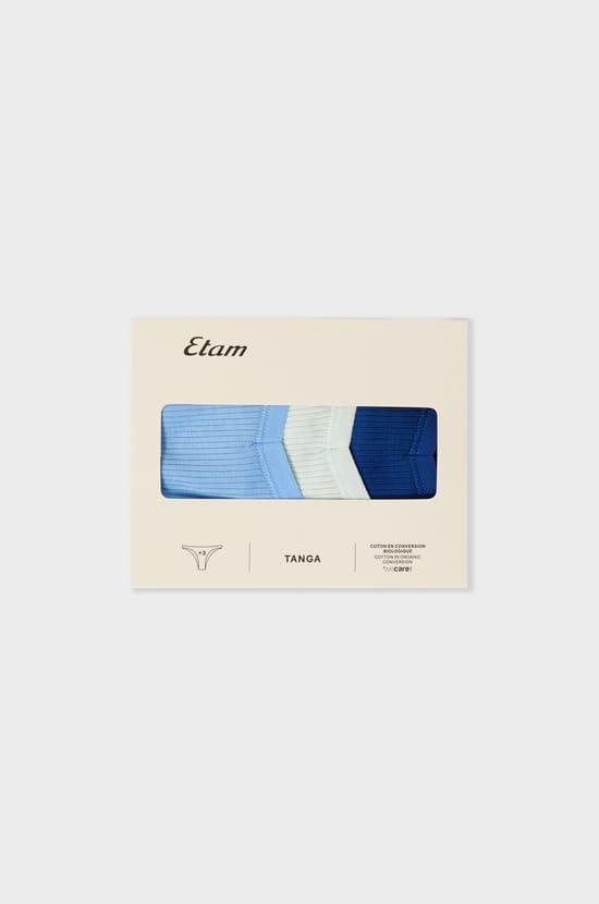 Lot de 3 tangas en coton;${refinementColor}