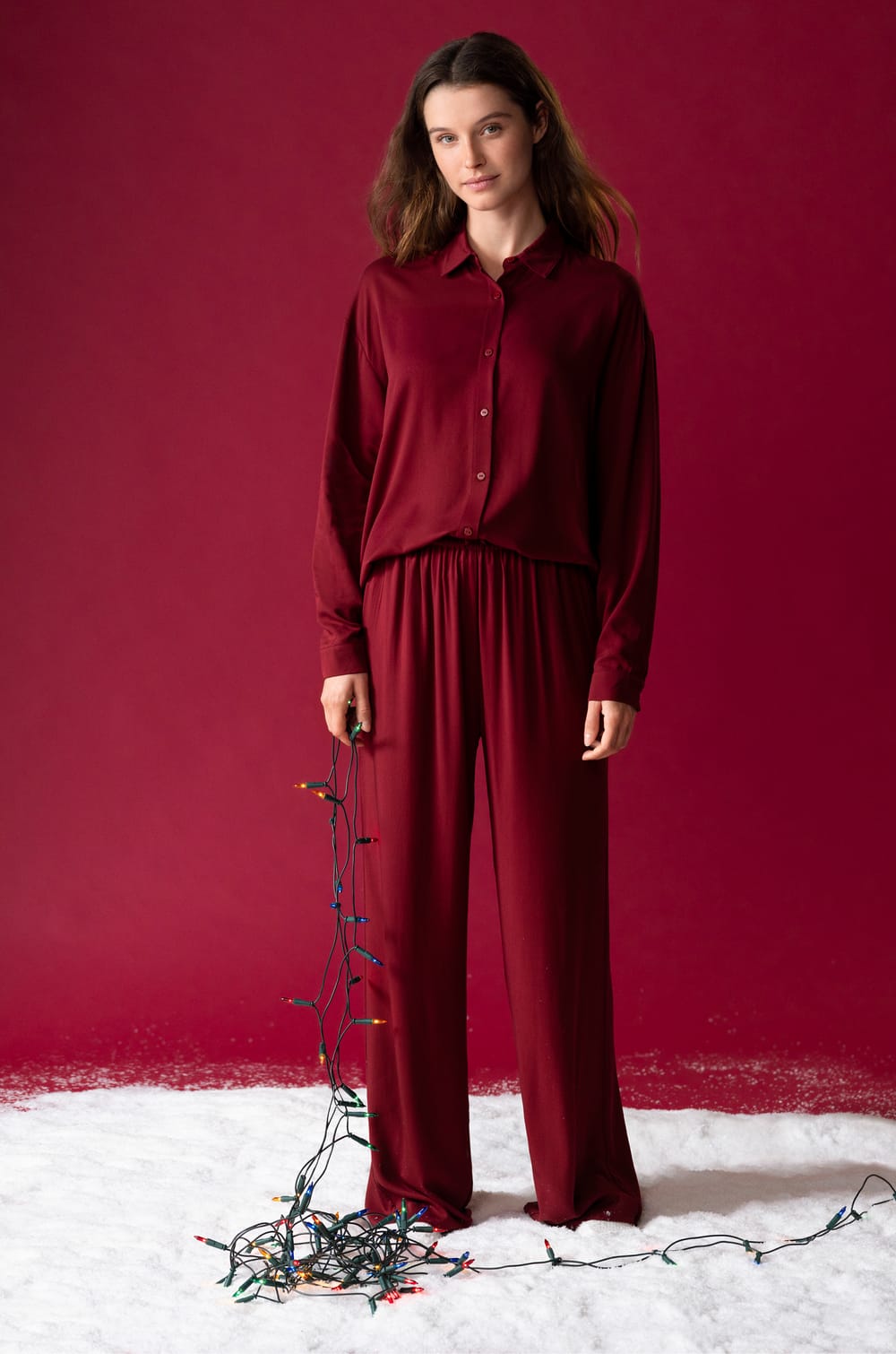 Chemise de pyjama manches longues;${refinementColor}