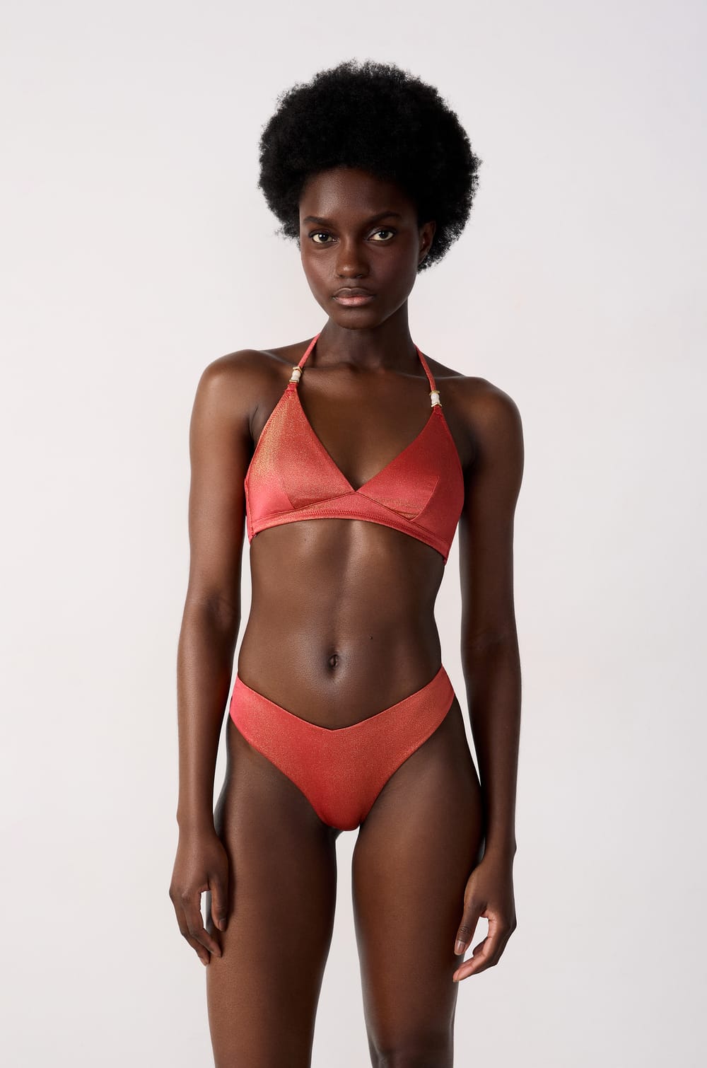 High-Leg Brazilian Bikini Bottom With Sequins;${refinementColor}