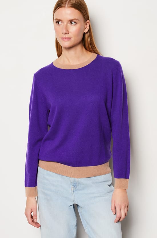 Pull col rond cachemire;${refinementColor}