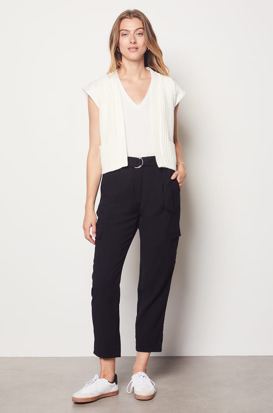 Sleeveless Cardigan;${refinementColor}
