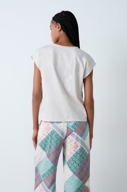 T-shirt manches courtes en coton Midnight Cow-boy;${refinementColor}