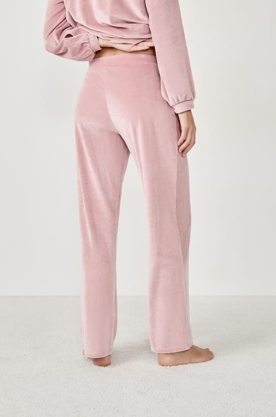 Pantalon de pyjama effet velours;${refinementColor}