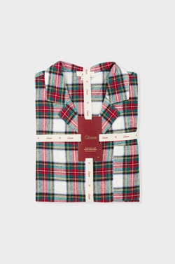 Ensemble de pyjama 2 pièces à carreaux en coton;${refinementColor}